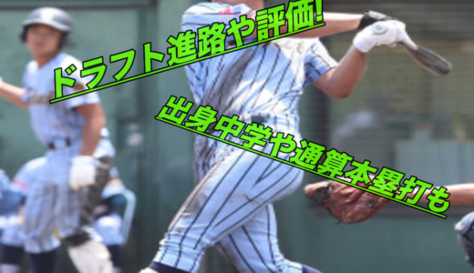 西川僚祐のドラフト進路や評価！出身中学や成績に通算本塁打は？