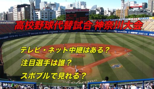 高校野球代替試合の神奈川大会テレビ・ネット中継動画！スポブルは？
